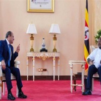 الرئيس السيسي وموسيفيني يبحثان في ”عنتيبي” تعزيز التكامل الاقتصادي وملفات السودان وليبيا ومياه النيل