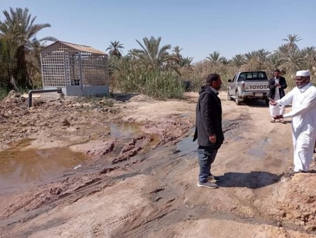 حملة مكبرة بسيوة  للتفتيش علي  مياة الآبار المهدرة دون مقتضي في المصارف او المستخدمه في اراضي غير مرخص بريها