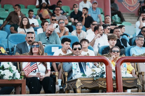 أشرف صبحي وزير الشباب والرياضة يحضر قمة كولومبيا وأمريكا في بطولة خوفو الدولية