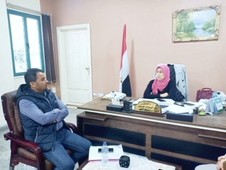 مديرة مديرية التضامن الاجتماعي بمطروح تستقبل مسئول التمكين الاقتصادى  بالوزارة 