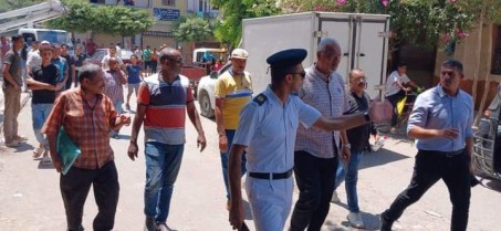 حملة مكبره بحى عامريه ثان للتفتيش علي المنشآت واعاده الانضباط للشارع