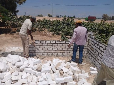 ازالة لأعمال بناء مخالف  بنطاق حي العامرية ثان