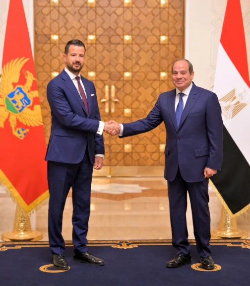 الرئيس السيسي يستقبل رئيس الجبل الأسود ويكدد دعم استقرار الخليج ورفض الاعتداءات على الدول العربية