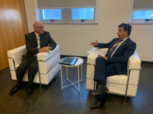 السفير أحمد خطابي يلتقي وزير الشؤون الخارجية البرتغالي