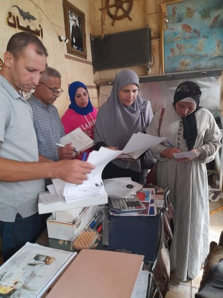 إعدام أغذية غير صالحة وتحرير ٤ محاضر و١٥توجية  انذارا لعدد من المطاعم والمحلات التجارية والغذائية بمطروح 