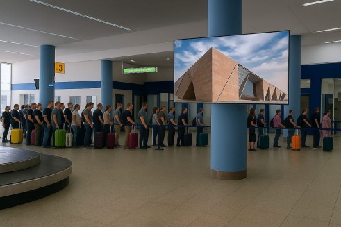 شاشات عرض إضافية في مطار مرسى علم لمشاهدة حفل افتتاح المتحف الكبير