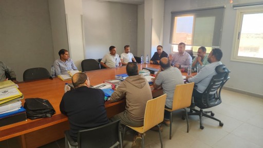 اجتماع تحضيرى لمشرفي الترصد  بإدارات النجيله وبراني والسلوم استعدادا لزيارة لمنظمة الصحة العالمية