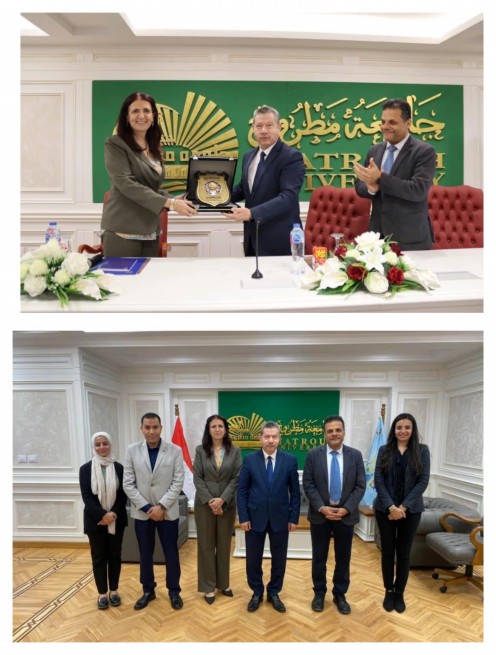 رئيس جامعة مطروح يستقبل وفد هيئة الفولبرايت بالقاهرة