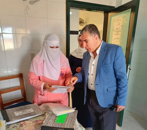 جولة ميدانية لوكيل وزارة الصحة على وحدات الرعاية الأولية  وحدة  ابو مرقيق الصحية  ووحدة سيدى حنيش” شرق مطروح 