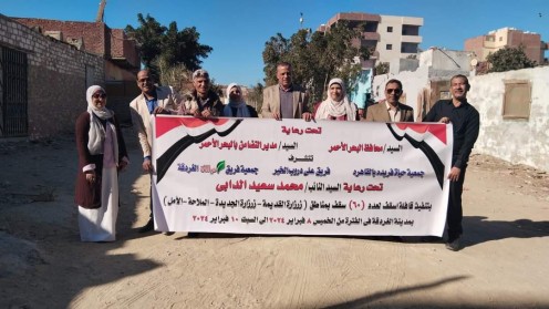  ” الدابي” يشارك في تنفيذ ”قافلة الأسقف الجديدة” لعدد من المناطق بالغردقة