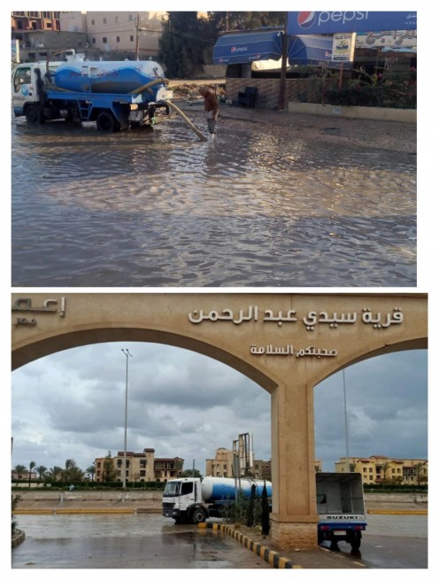 رفع درجة الاستعداد بمطروح لمواجهة حالة الطقس غير المستقر و متابعة غرفة عمليات المحافظة على مدار الساعة