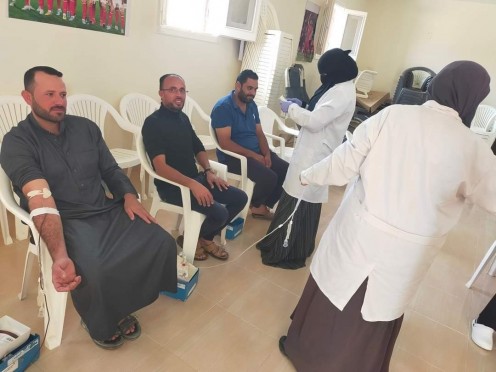 حملة التبرع بالدم للتضامن مع الشعب الفلسطيني بمركز شباب الرويسات بمحافظة مطروح 