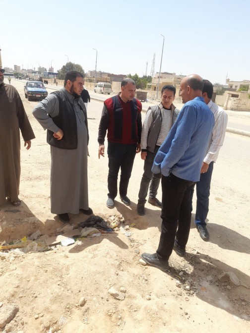 توسيع المدخل الرئيسي لمدينة الضبعة تمهيدا لرصفه  مزدوج بطول  ١،٢ كم مع توسعته من الجانبين