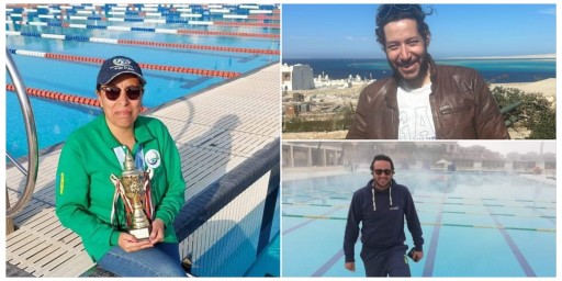 للمرة الأولى دمج ذوى الهمم والاصحاء فى رياضة السباحة على شواطئ الغردقة 