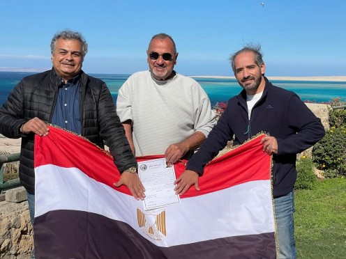 أنضمام ”السباح العالمى قاهر المانش خالد شلبي الي قيادات حزب حماة الوطن