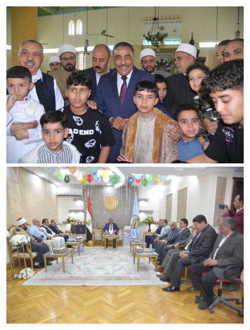 محافظ مطروح يستقبل المهنئين من القيادات التنفيذية والشعبية والدينية وأهالي مطروح