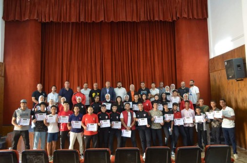   تكريم ابطال مطروح و لاعبي المنتخبات القومية للكاراتية التقليدى خلال المعسكر المقام بمحافظة مطروح   