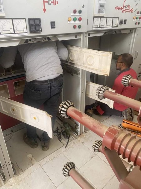 الانتهاء من اعمال الصيانة الدورية بمحطة جنوب العلمين اثناء فتره توقفها بسبب السدة الشتوية